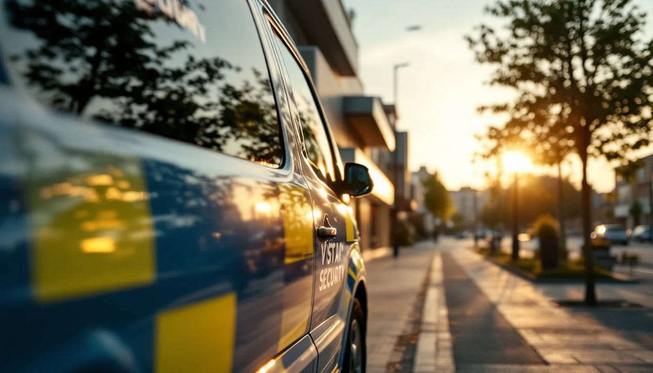 Benefits Of Mobile Patrols Trowbridge ,  A Vistar Security patrol vehicle parked outside a well-lit Trowbridge retail par